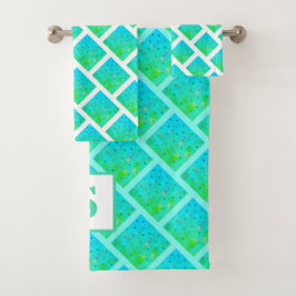 Bright Spring Zomer Monogram Handdoek Set