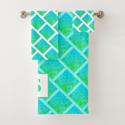 Bright Spring Zomer Monogram Handdoek Set (Insitu)