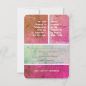 Bright Star of David Bat Mitzvah RSVP Reageer Kaart (Achterkant)