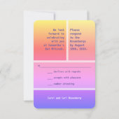 Bright Star of David Bat Mitzvah RSVP Reageer Kaart (Achterkant)