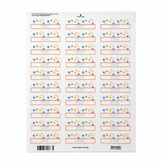 Bright star Return Address Label (Full Sheet)