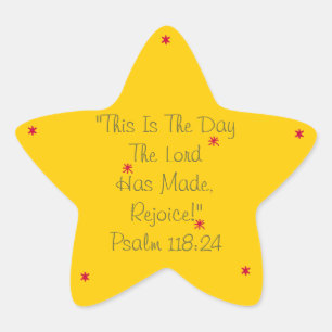 Bright star sticker vers Dit is de dag! juichen