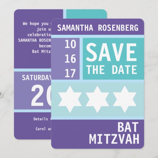 Bright Star van David Save the Date (Voorkant / Achterkant)