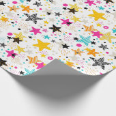 Bright stars and dots cadeaupapier (Hoek)