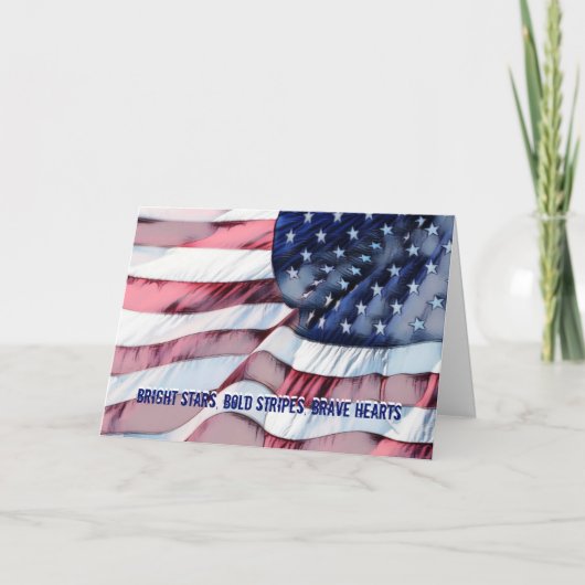 Bright Stars, Brave Hearts Veterans Day Kaart (Voorkant)