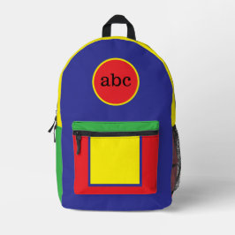 "Bright Start" Primary School Bag/Custom Monogram Bedrukte Rugzak