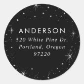 Bright sterren Black Holiday Return Label (Voorkant)