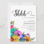 Bright & Stor Florals Shhh Surprise Birthday Kaart (Voorkant)