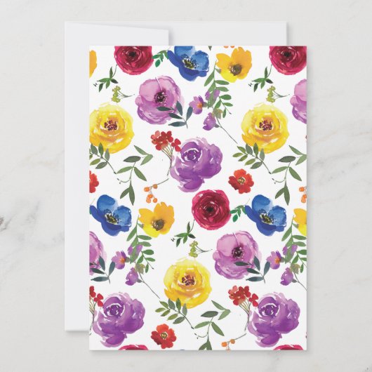 Bright & Stor Florals Shhh Surprise Birthday Kaart (Achterkant)