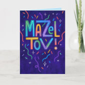 Bright Streamers Mazel Tov Gefeliciteerd Kaart (Voorkant)