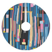 Bright Stripe Abstract Pattern Kerstboom Rok (Voorkant)