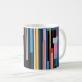 Bright Stripe Abstract Pattern Koffiemok (Voorkant rechts)