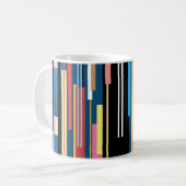 Bright Stripe Abstract Pattern Koffiemok (Voorkant links)