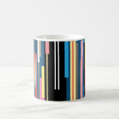 Bright Stripe Abstract Pattern Koffiemok (Center)