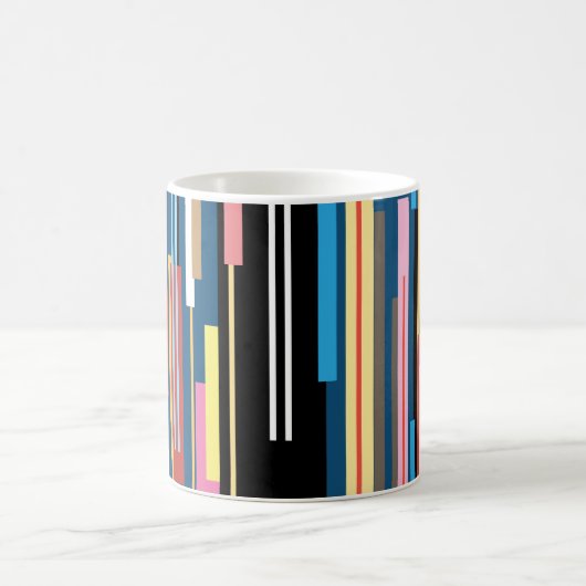 Bright Stripe Abstract Pattern Koffiemok (Center)
