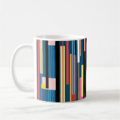Bright Stripe Abstract Pattern Koffiemok (Links)