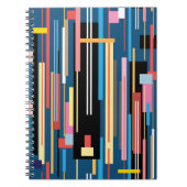 Bright Stripe Abstract Pattern Notitieboek (Voorkant)