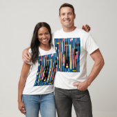 Bright Stripe Abstract Pattern T-shirt (Unisex)