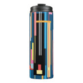 Bright Stripe Abstract Pattern Thermosbeker (Voorkant)