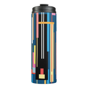Bright Stripe Abstract Pattern Thermosbeker