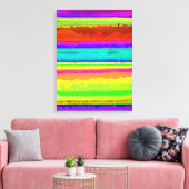 Bright Stripe Canvas Afdruk (Insitu (Woonkamer))