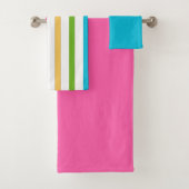 Bright Stripe en solide handdoeken (Insitu)