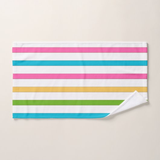 Bright Stripe en solide handdoeken (Handdoek)
