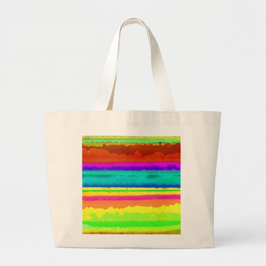 Bright Stripe Grote Tote Bag (Voorkant)