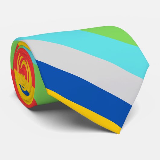 Bright Stripe Necktie Stropdas (Opgerold)