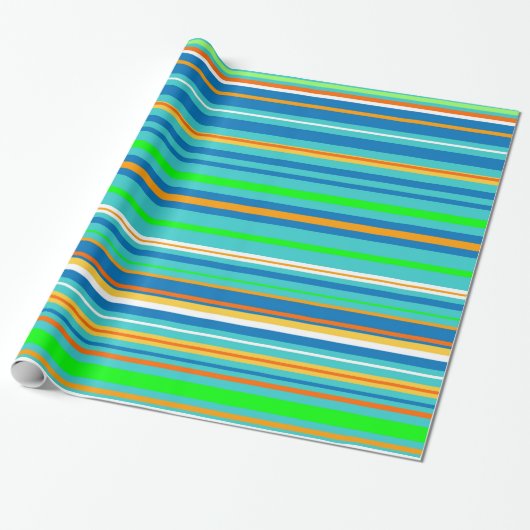 Bright Stripes Cadeaupapier (Uitgerold)