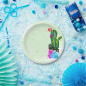 Bright Stripes Fiesta Succulenten Cinco de Mayo Papieren Bordje (Feest)