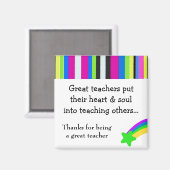 Bright Stripes geweldige leraar Magneet (Voorkant / Achterkant)