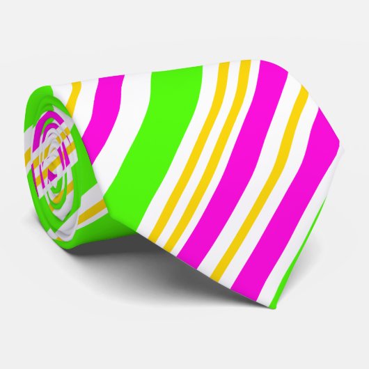 Bright Stripes Stropdas (Opgerold)