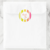 Bright Stripes Summer Mood Dank je wel Ronde Sticker (Tas)