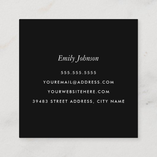 Bright Stripes Vierkante Visitekaartje (Achterkant)