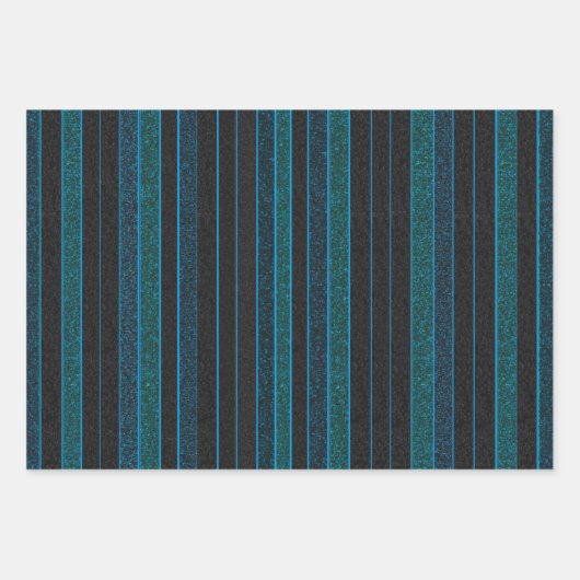 Bright Stripes Wrapping Paper Flat Sheet Set van 3 (Voorkant 2)