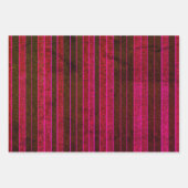 Bright Stripes Wrapping Paper Flat Sheet Set van 3 (Voorkant)