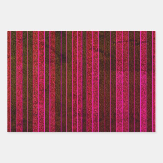 Bright Stripes Wrapping Paper Flat Sheet Set van 3 (Voorkant)