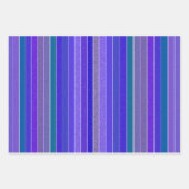 Bright Stripes Wrapping Paper Flat Sheet Set van 3 (Voorkant 3)
