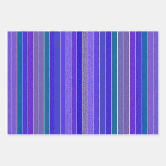 Bright Stripes Wrapping Paper Flat Sheet Set van 3 (Voorkant 3)