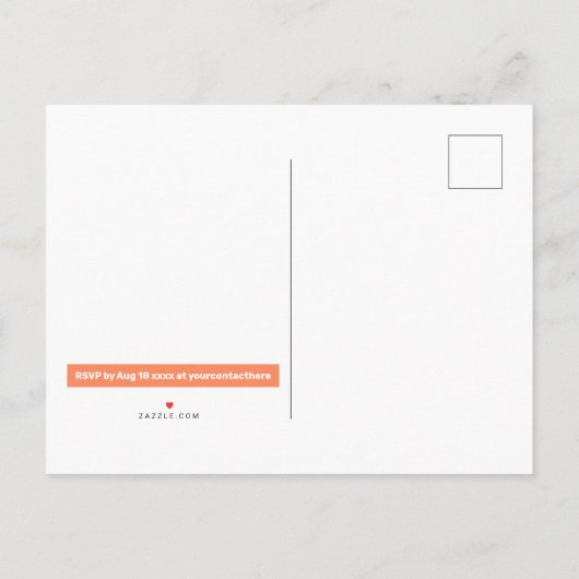 Bright Stripes Zomerfeest Uitnodiging Briefkaart (Achterkant)