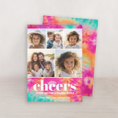 Bright Stropdas-Dye - 5 Foto - Proost op Nieuwjaar Feestdagenkaart