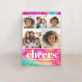 Bright Stropdas-Dye - 5 Foto - Proost op Nieuwjaar Feestdagenkaart