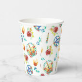 Bright Summer Beltane Maypole & Pentacles Sabbat Papieren Bekers (Rechts)