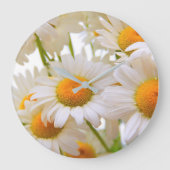 Bright Summer Daisies Flowers Grote Klok (Voorkant)