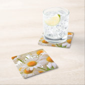 Bright Summer Daisies Flowers Kartonnen Onderzetters (Insitu)