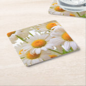 Bright Summer Daisies Flowers Kartonnen Onderzetters (Schuin)