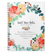 Bright Summer Floral Monogram Quiet Time Notitieboek (Voorkant)