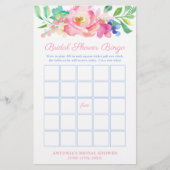 Bright Summer Floral Vrijgezellenfeest Bingo Game  Flyer (Voorkant)
