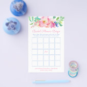 Bright Summer Floral Vrijgezellenfeest Bingo Game Flyer (Enkel)